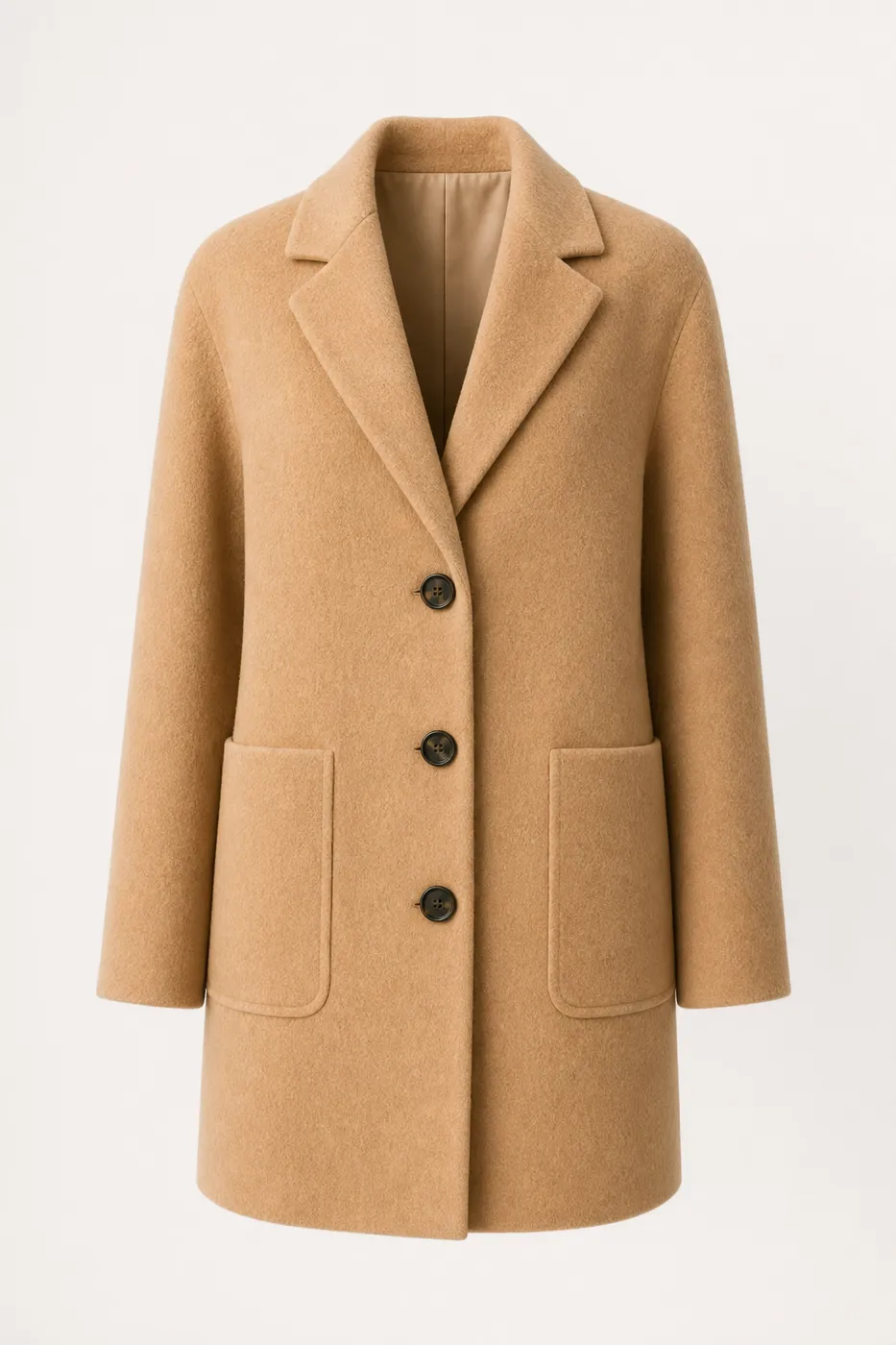 Manteau Court en Laine et Cachemire