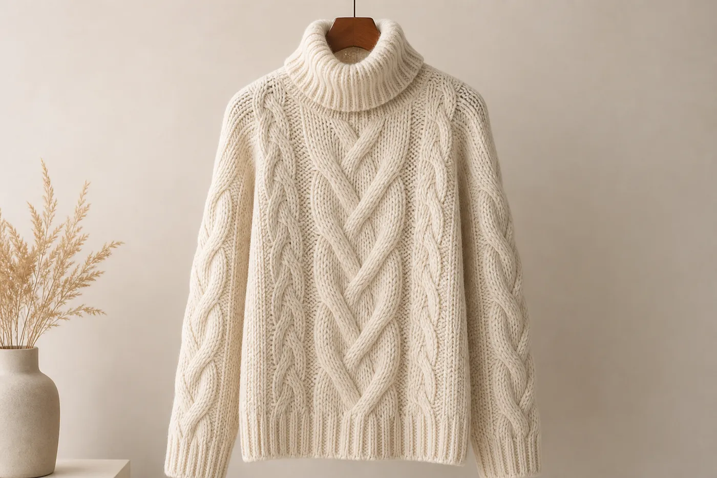 Iconique Pull Torsadé en Laine Muse