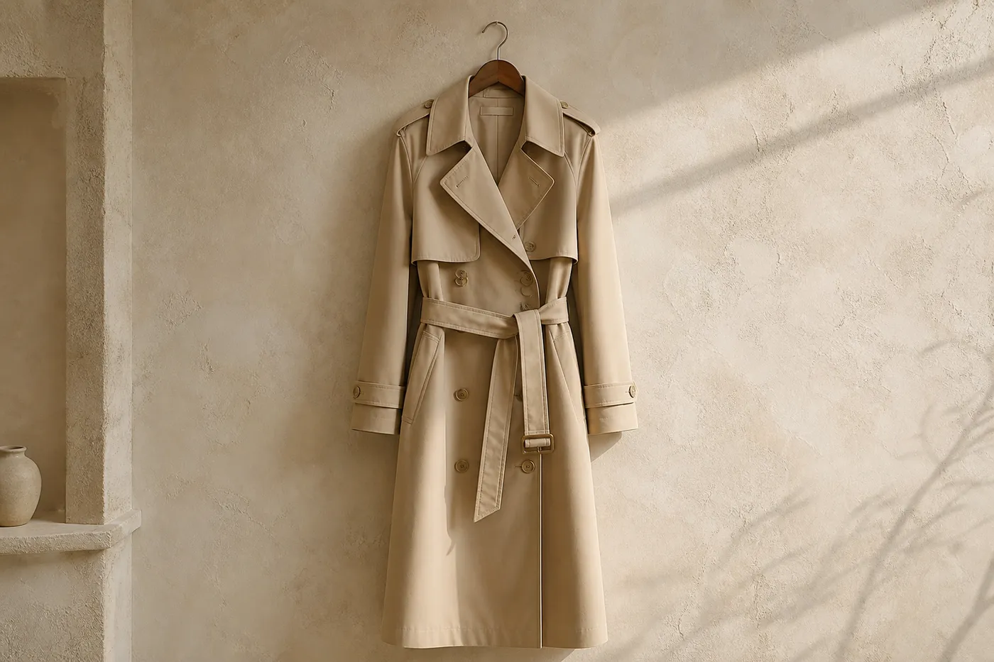 Trench Long en Coton Mastic Muse